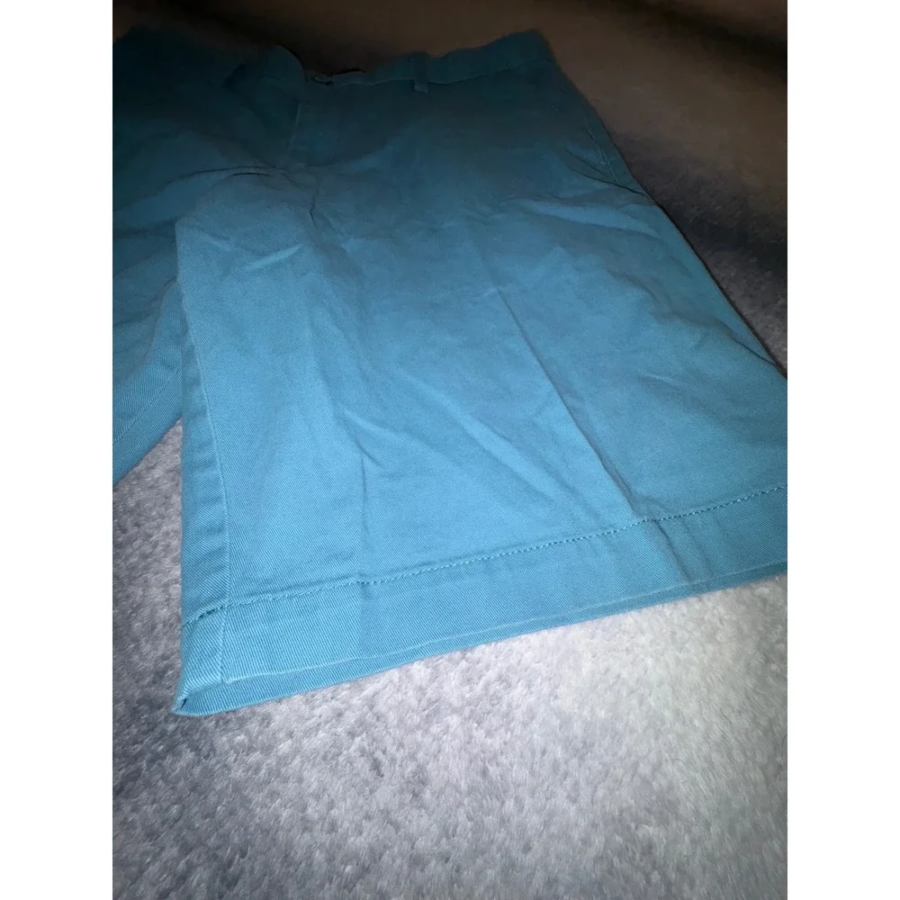 (A2) Banana Republic Emerson Chino Shorts Mens 34 Turquoise Blue Cotton 11